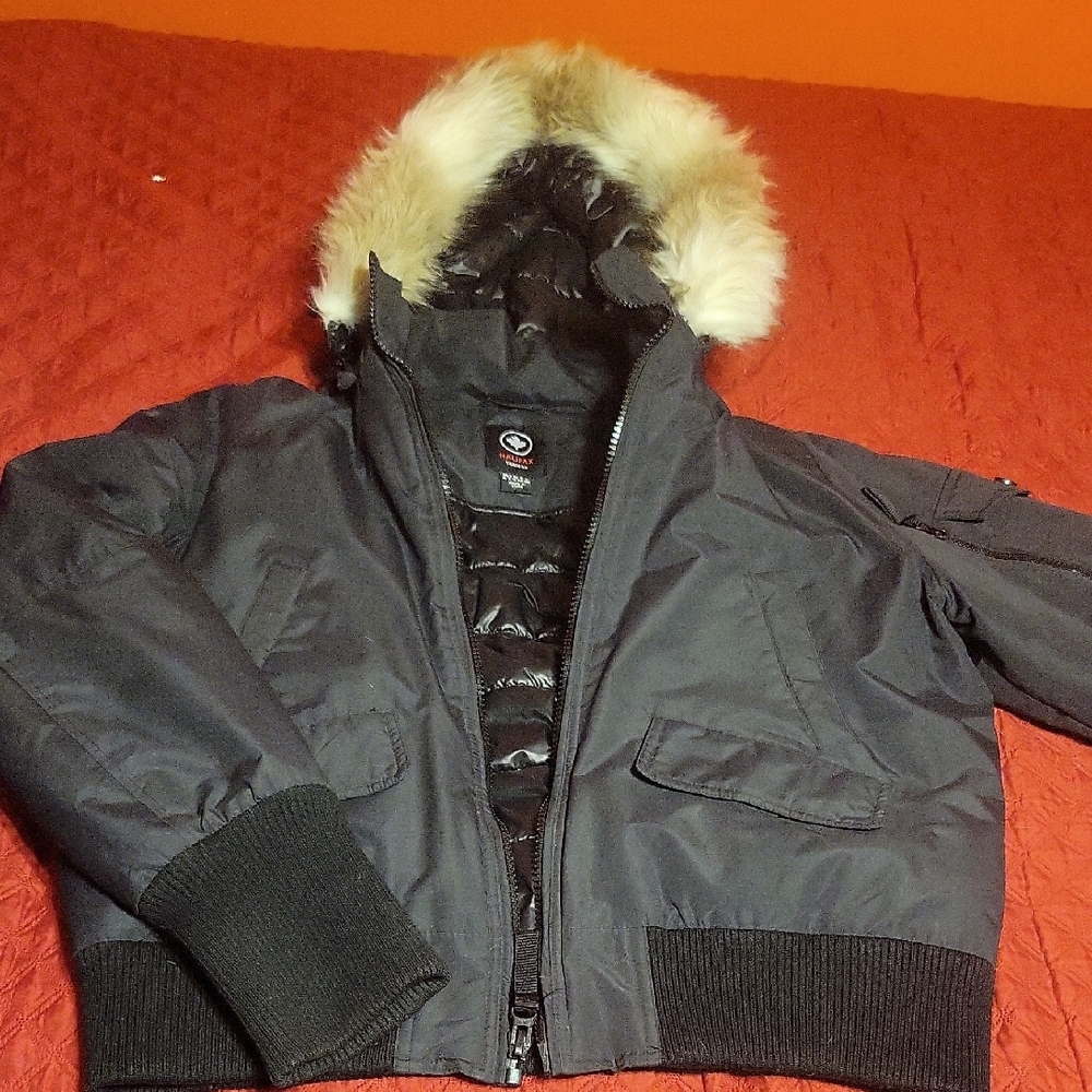 Black Fur-Trimmed Jacket
